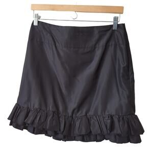 Reiss Women's Black Tiered Ruffle Skirt Size 6 US‎ Short Classy Frill Designer